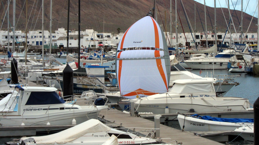 Parasail im Hafen von La Graciosa 